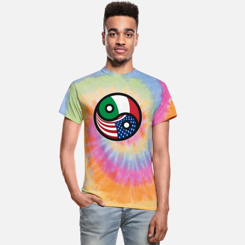 USA & Italy - American Italian Flag