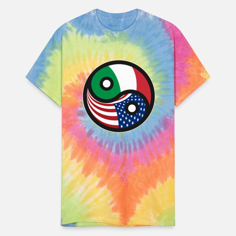 USA & Italy - American Italian Flag