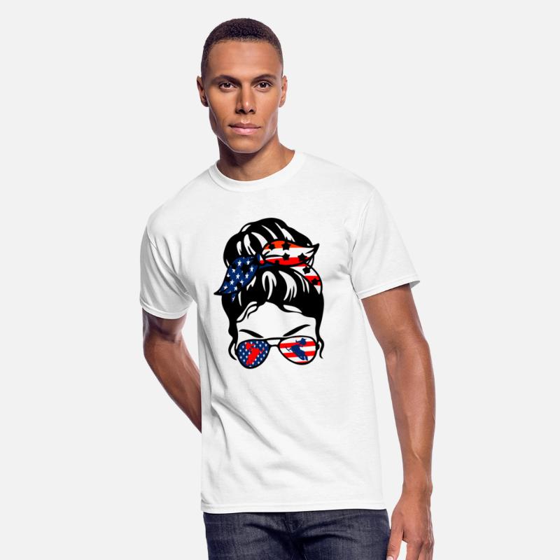 USA Snowmobile Girl American Flag Snowmobiler