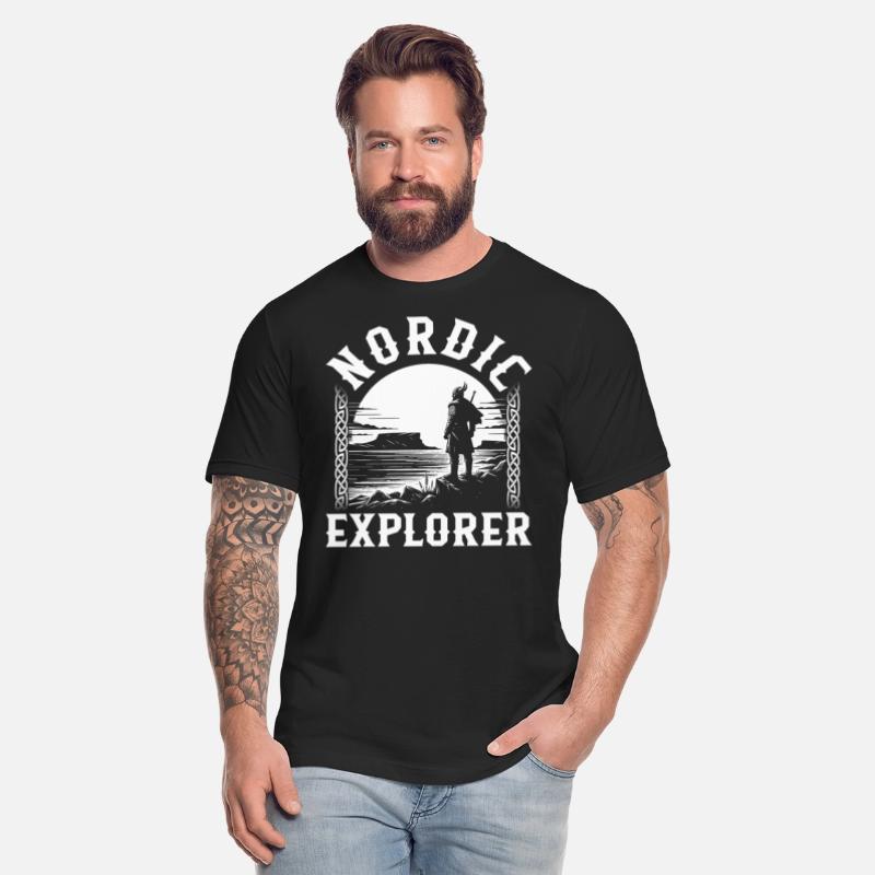 Vikings Shirt, Nordic Explorer Viking Standing On