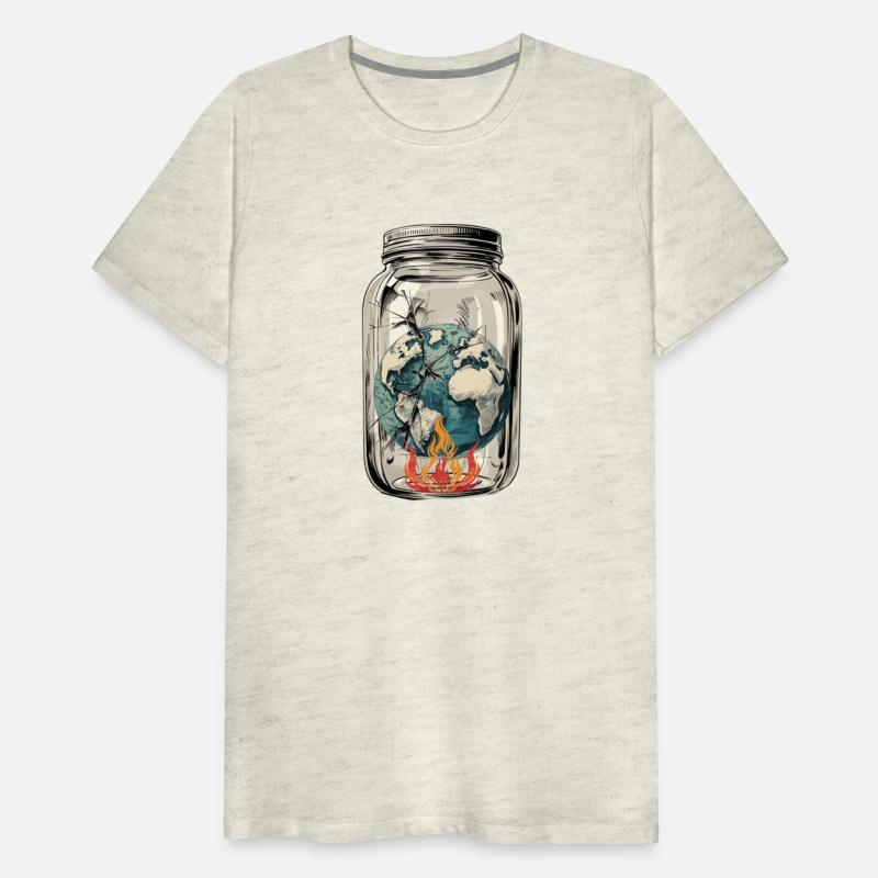 Vintage Eco Art Save Earth Before It Burns Green