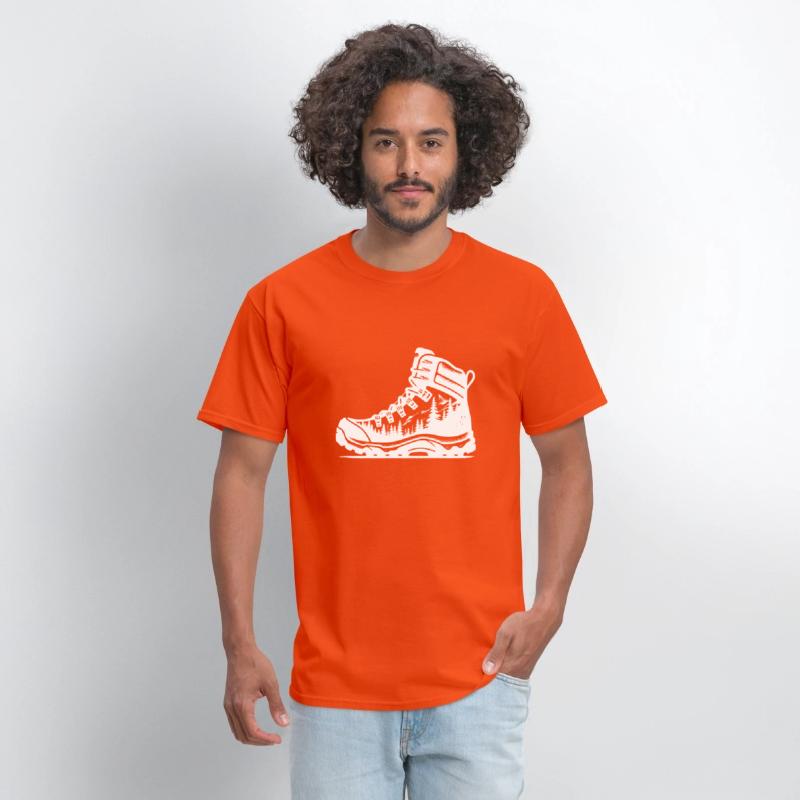 Vintage Nature Forest Hiking Boots With Trees