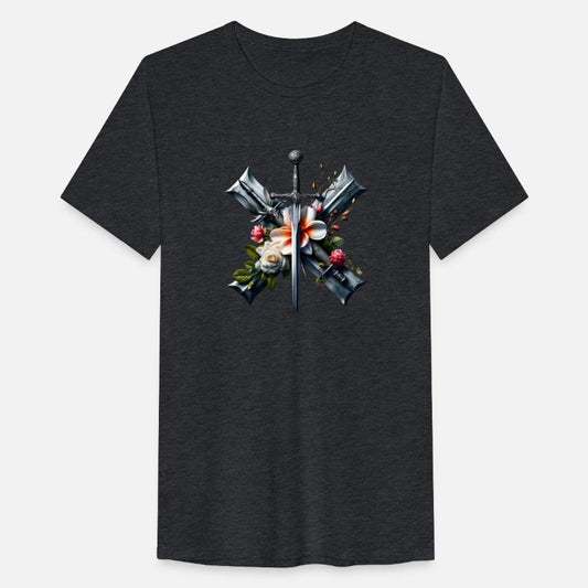 War & Peace symbolized by Sword & Flowers