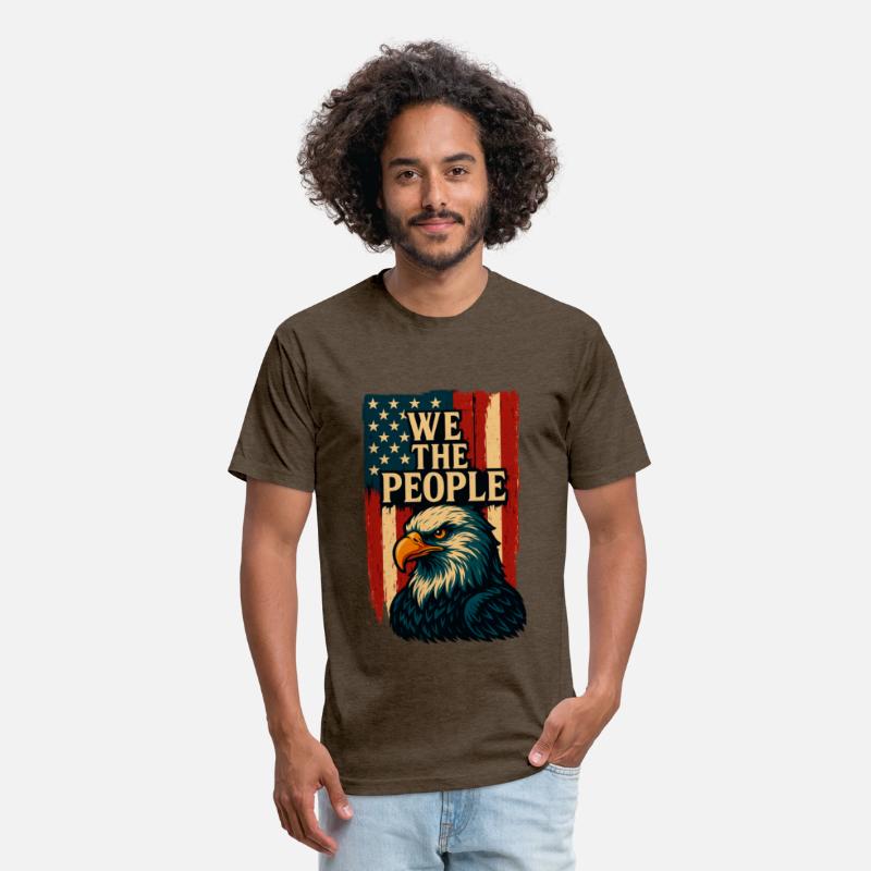 We The People Bald Eagle American Flag - T-Shirt