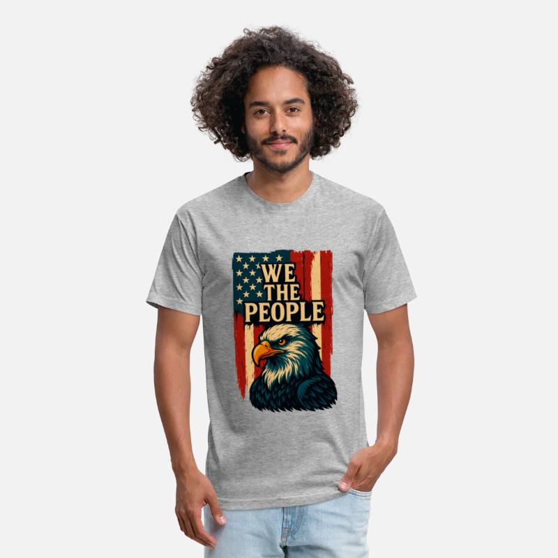 We The People Bald Eagle American Flag - T-Shirt