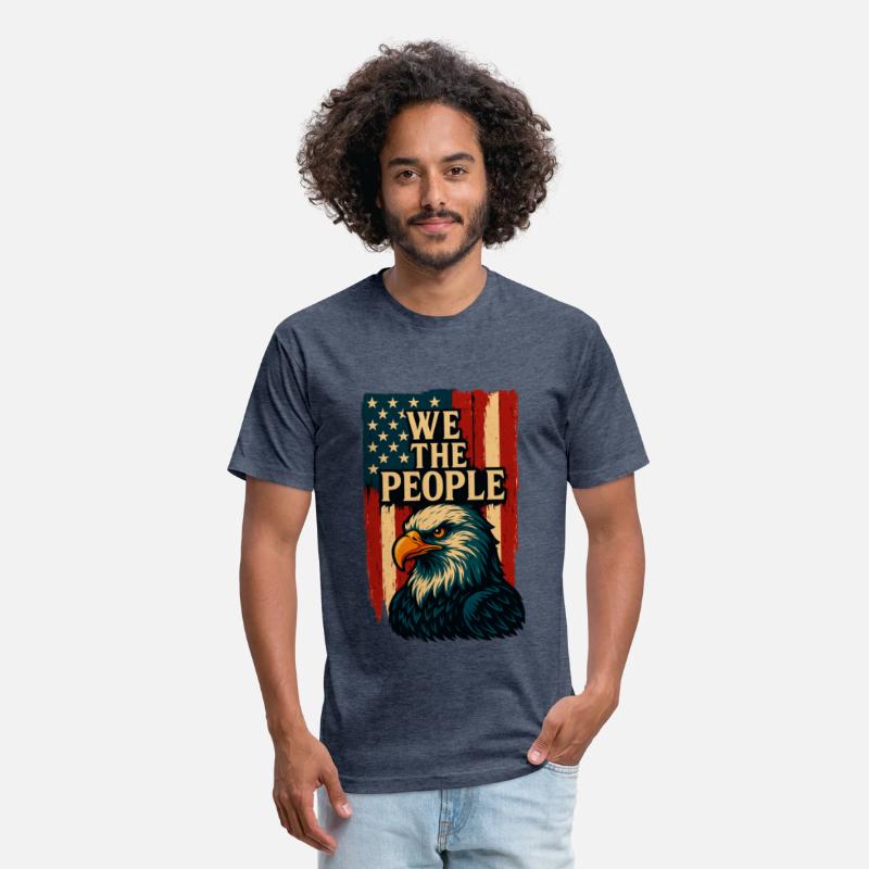 We The People Bald Eagle American Flag - T-Shirt