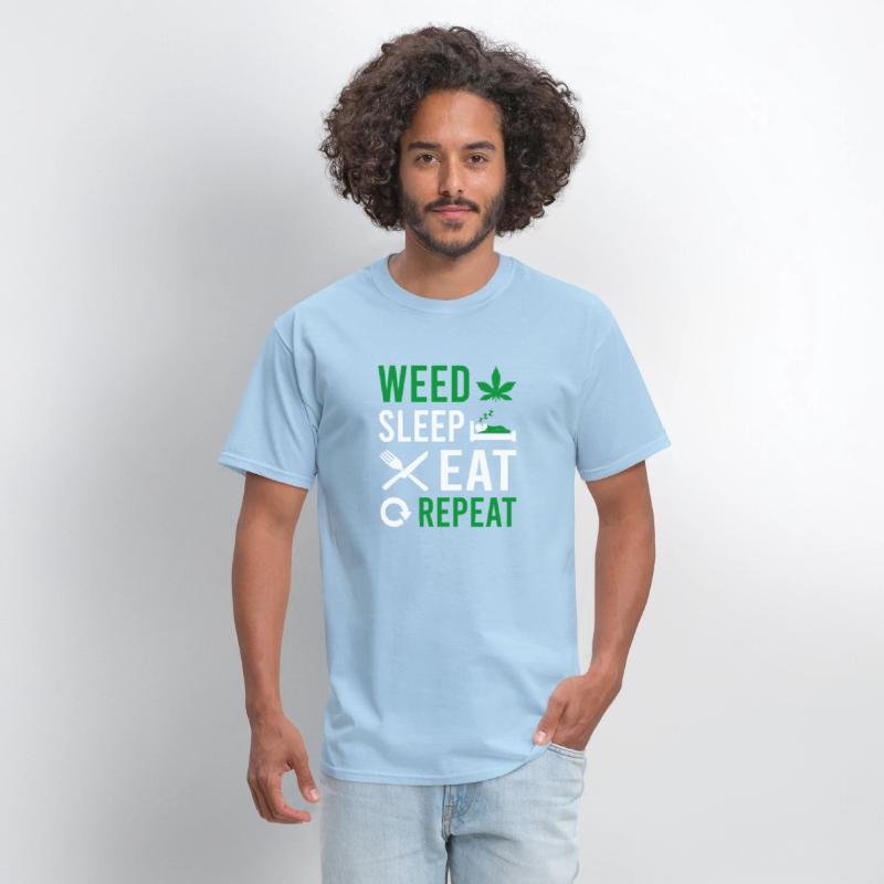 Weed Sleep Eat Repeat Cannabis Hemp 420 Budtender
