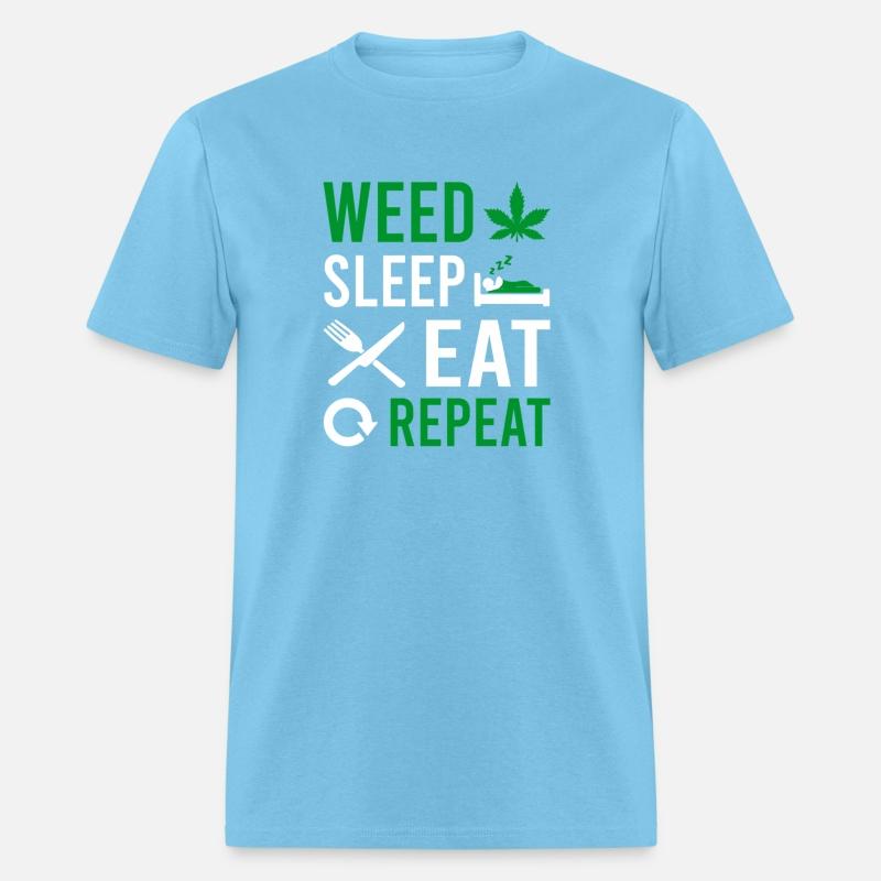 Weed Sleep Eat Repeat Cannabis Hemp 420 Budtender