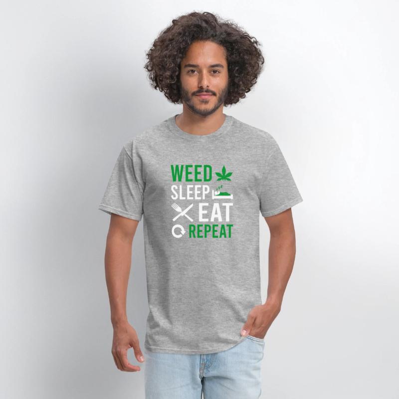 Weed Sleep Eat Repeat Cannabis Hemp 420 Budtender