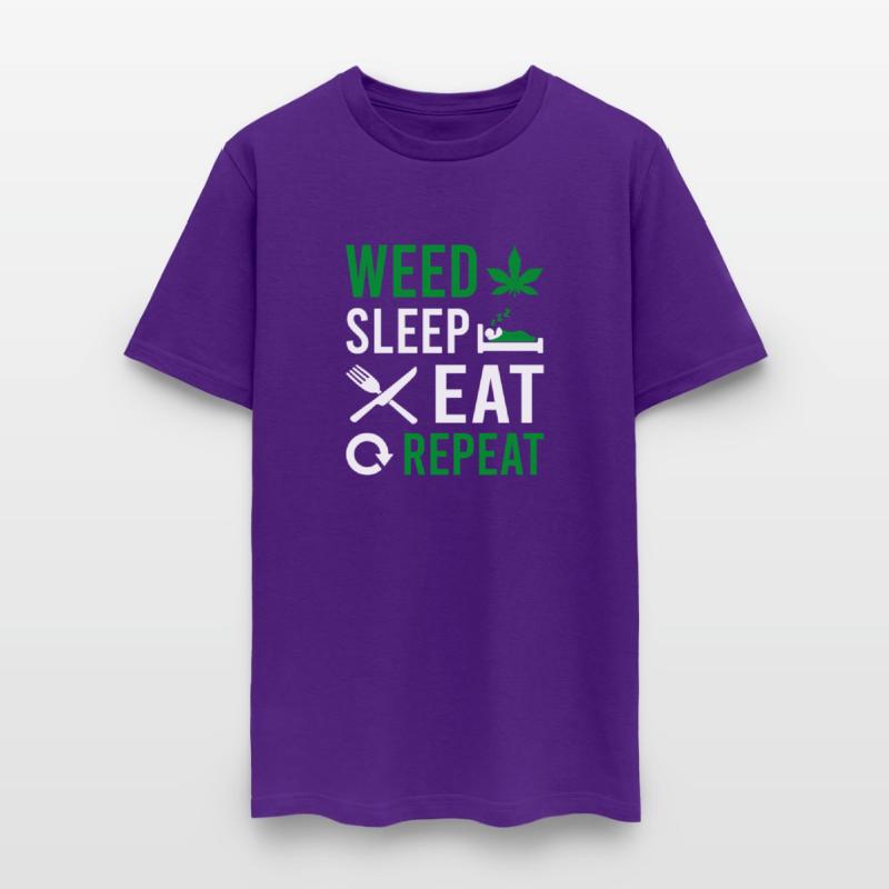 Weed Sleep Eat Repeat Cannabis Hemp 420 Budtender