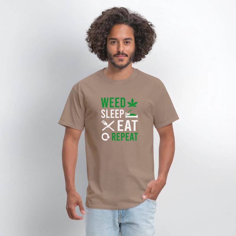 Weed Sleep Eat Repeat Cannabis Hemp 420 Budtender