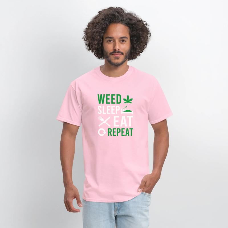Weed Sleep Eat Repeat Cannabis Hemp 420 Budtender