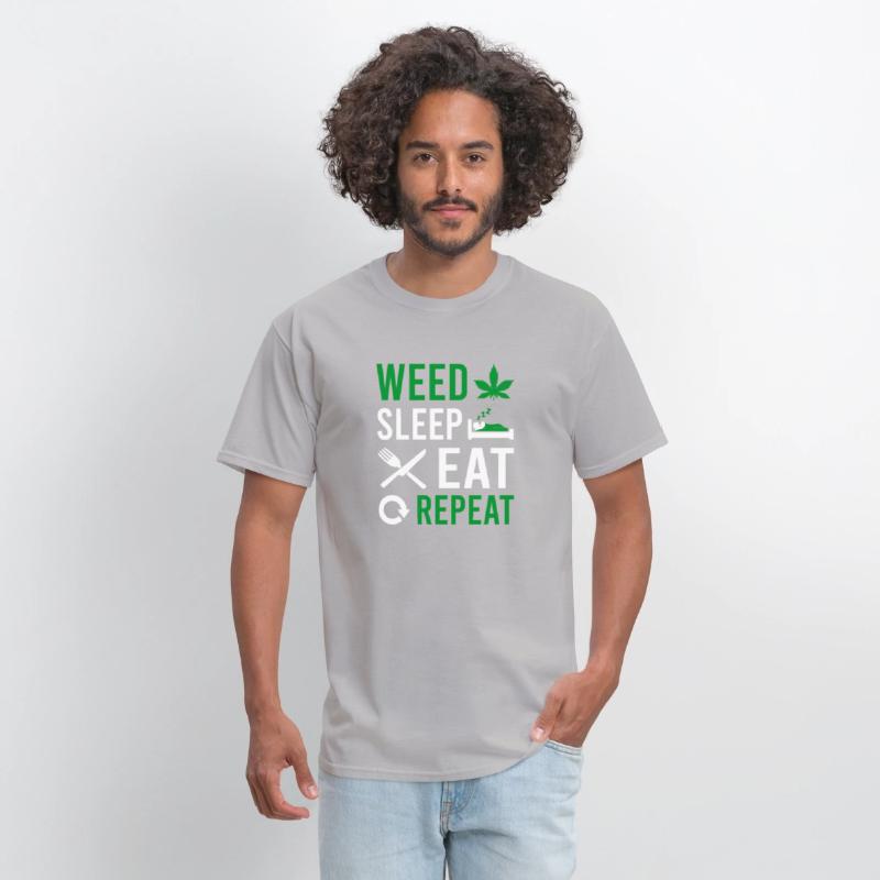 Weed Sleep Eat Repeat Cannabis Hemp 420 Budtender