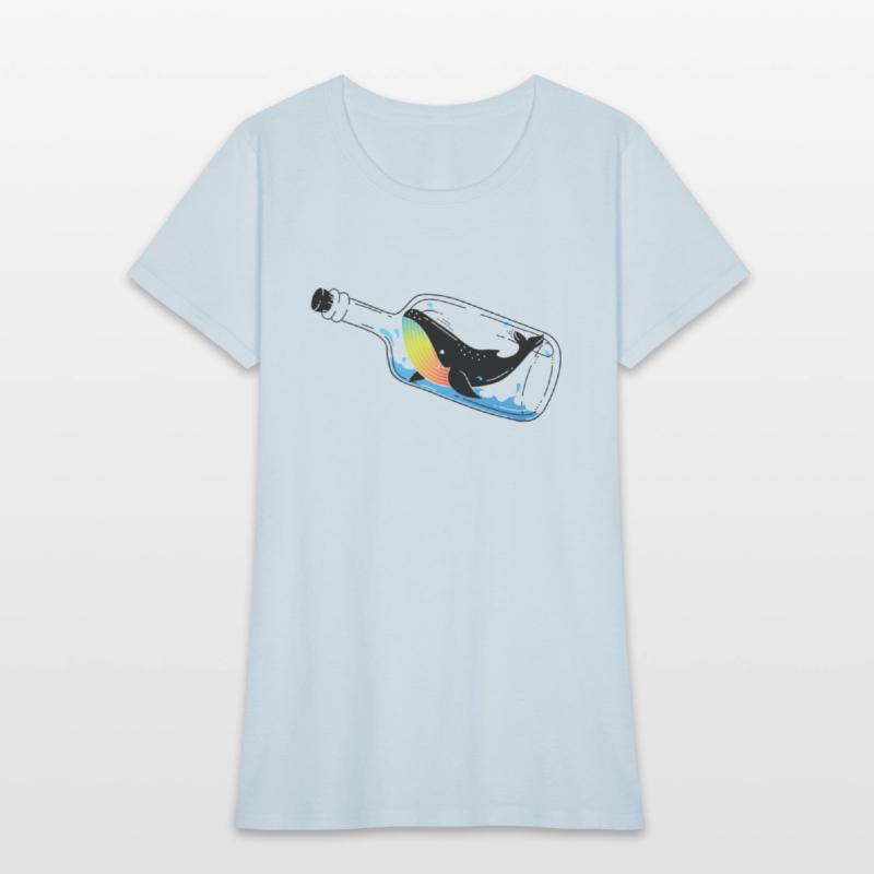 Whale Impossible bottle Graphic art