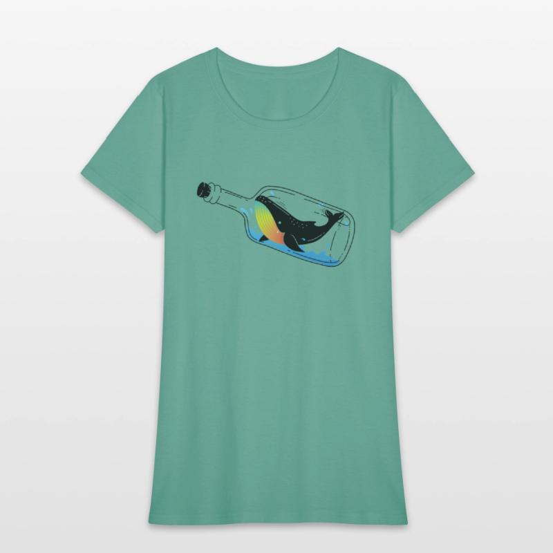 Whale Impossible bottle Graphic art