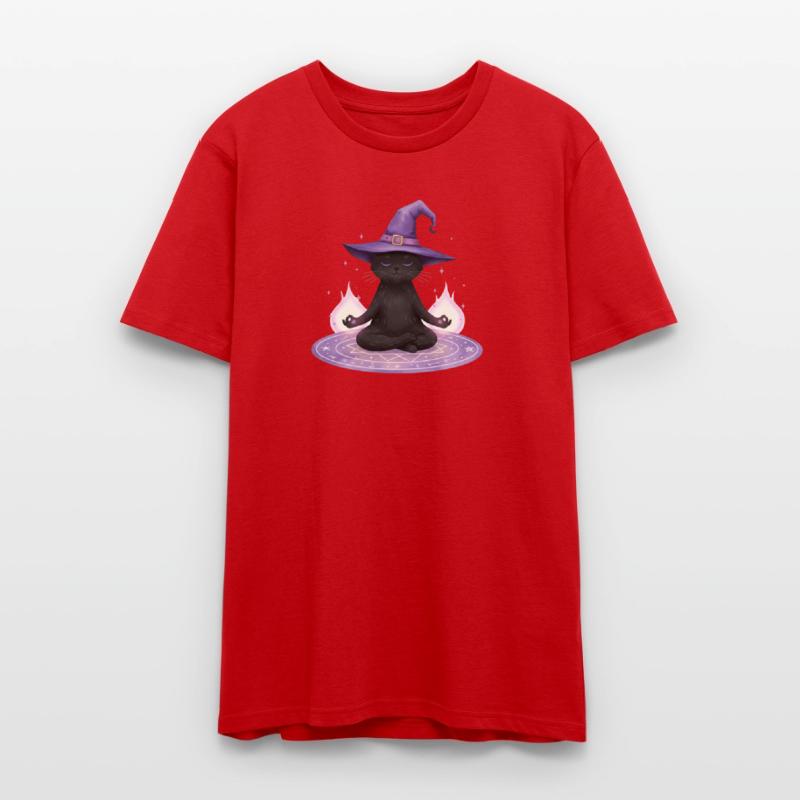 Whimsical Black Cat Wizard Design