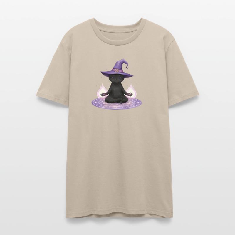 Whimsical Black Cat Wizard Design