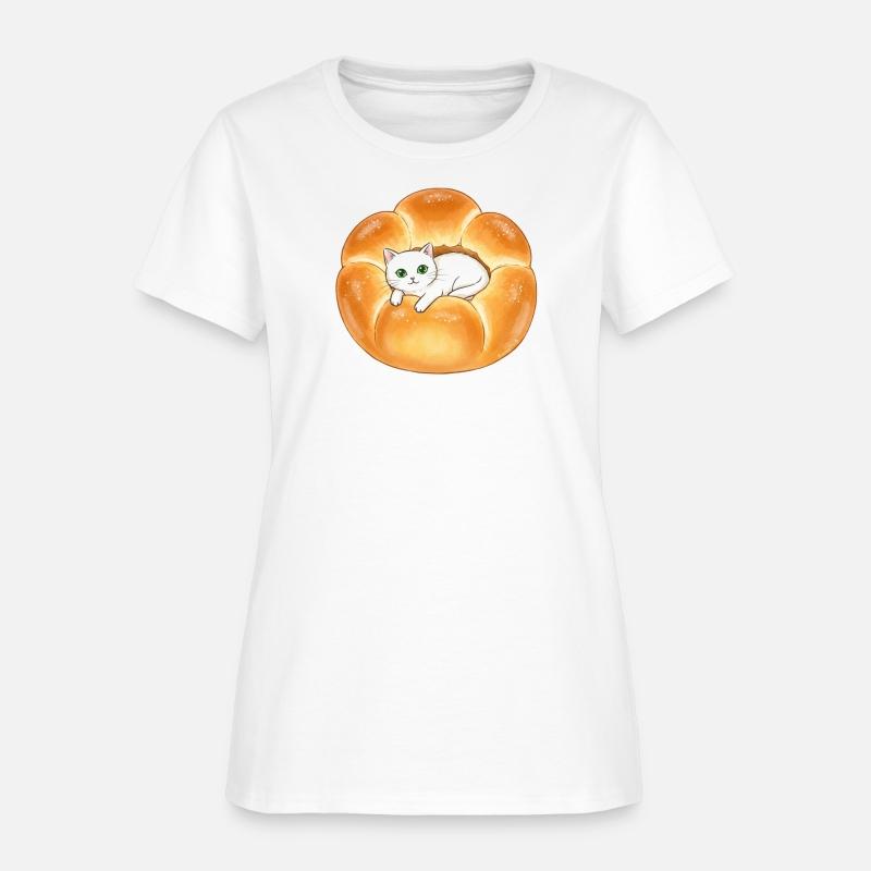 Whimsical Cat in Bread Illustration