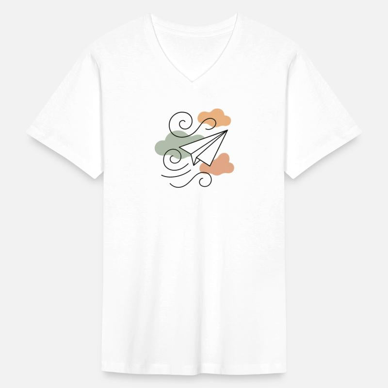 Whimsical Paper Airplane and Cloud Design