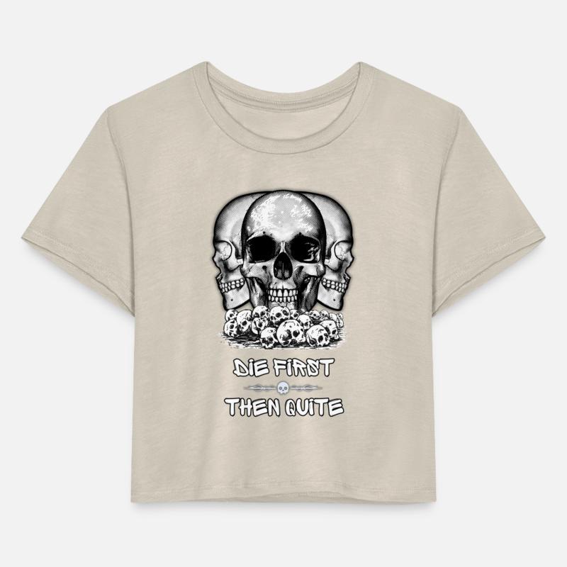 White Minimalist Glitch Point Skull T shirt
