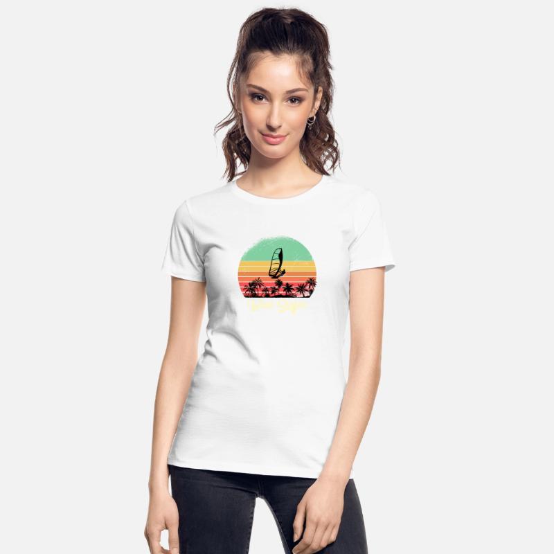 Wind Surfing Vintage Retro Sunset Sport