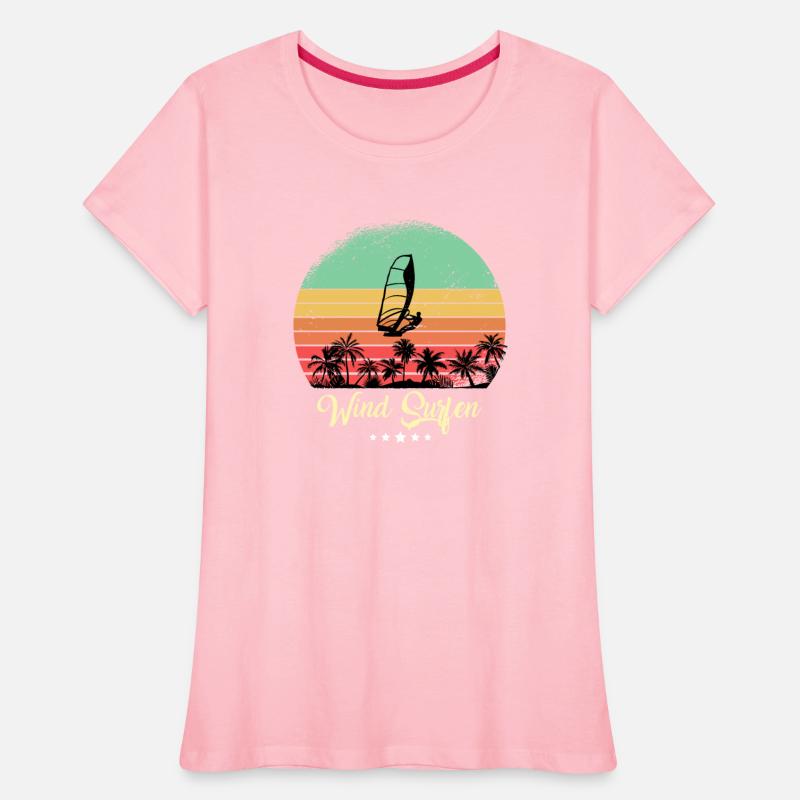 Wind Surfing Vintage Retro Sunset Sport
