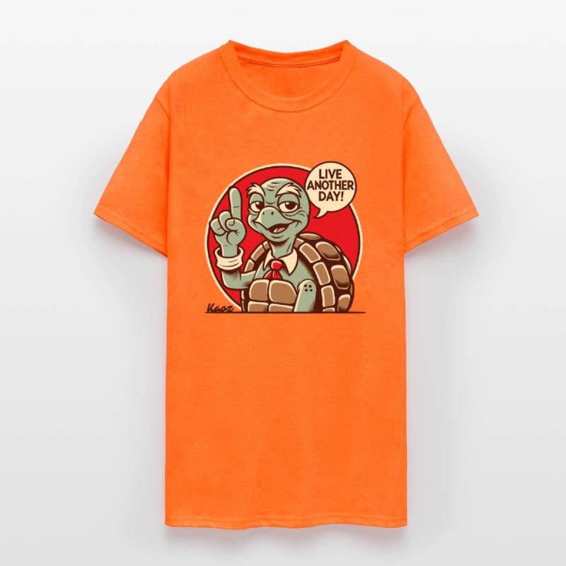 Wise Turtle with Tie Says Live Another Day