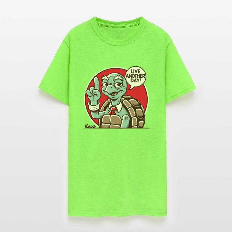 Wise Turtle with Tie Says Live Another Day