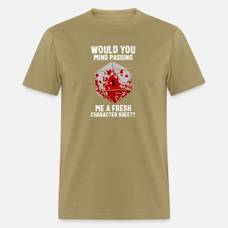 would you mind passing me a Fresh Character Sheet